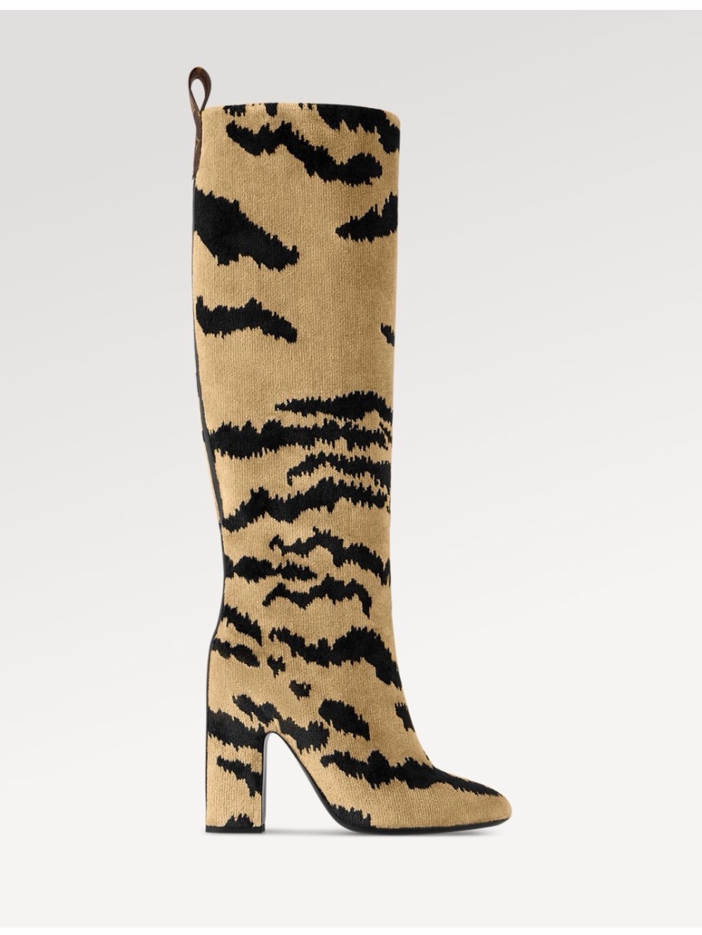 Louis Vuitton Donna Tiger-Print Knee Boots, 39